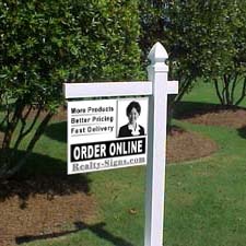 Real Estate PVC Post & Arm