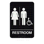 Unisex/HC/Restoom 9 Braille Sign 9"x6"