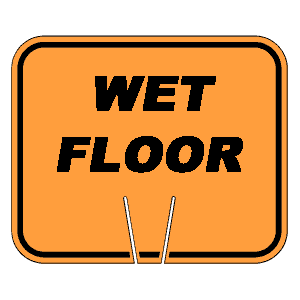 CONE SIGN "WET FLOOR" ORANGE